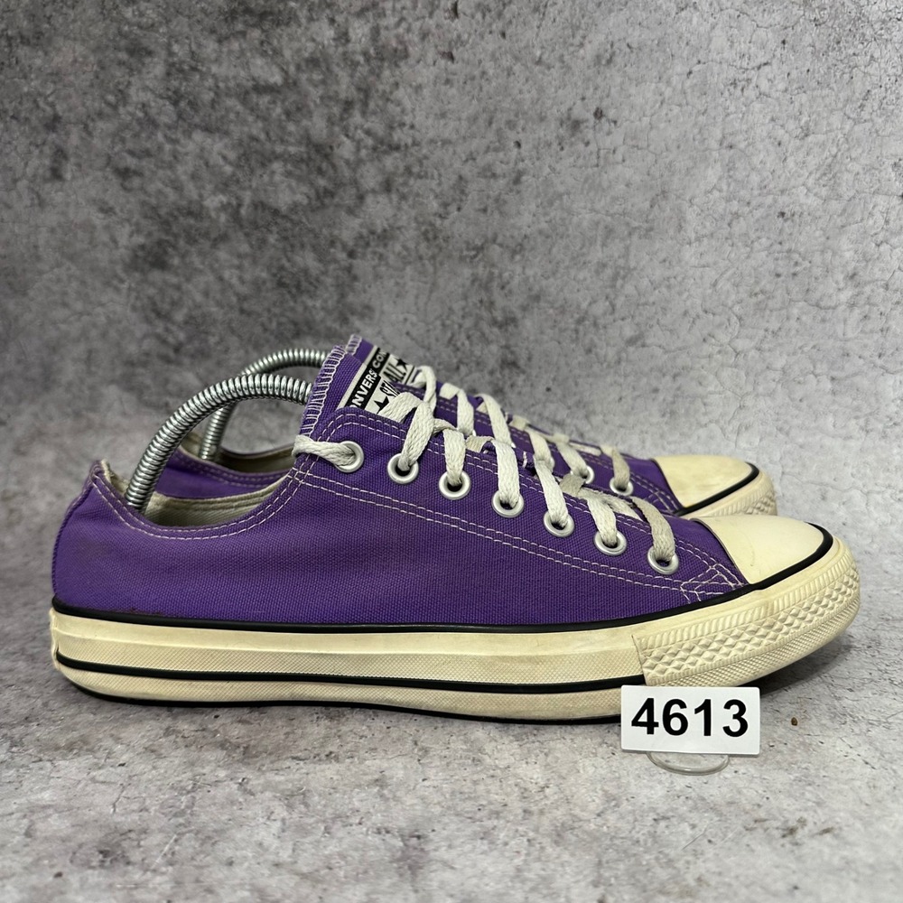 Converse Chuck Taylor All Star Low Top Mens 10 Purple Y2K Canvas Sneakers